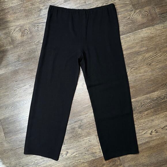 *SOLD*Ladies DUSAN Wool Trousers Pants Pull On Elastic Italy XL Dark - Picture 10 of 10